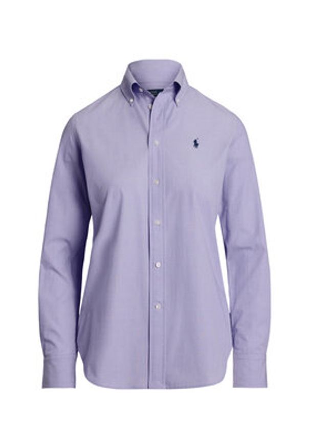 Polo Ralph Lauren Koszula 211941509003 Fioletowy Slim Fit. Typ kołnierza: polo. Kolor: fioletowy. Materiał: bawełna