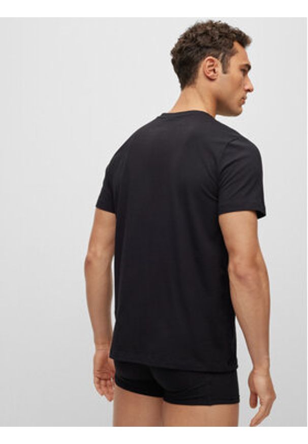 BOSS - Boss T-Shirt 50489442 Czarny Regular Fit. Kolor: czarny. Materiał: bawełna