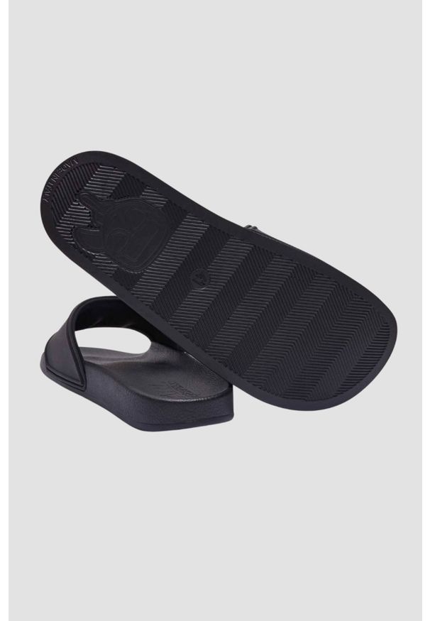 Karl Lagerfeld - KARL LAGERFELD Czarne męskie klapki KONDO Karl NFT Relief, Rozmiar 45. Kolor: czarny