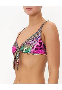Camilla - CAMILLA - Dwustronny top od bikini Surrealist Suspension. Kolor: brązowy. Materiał: tkanina. Wzór: motyw zwierzęcy