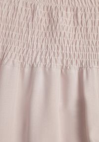 Renee - Jasnobeżowe Szerokie Spodnie High Waist o Długości 7/8 Rathi. Stan: podwyższony. Kolor: beżowy. Materiał: wiskoza, tkanina #6