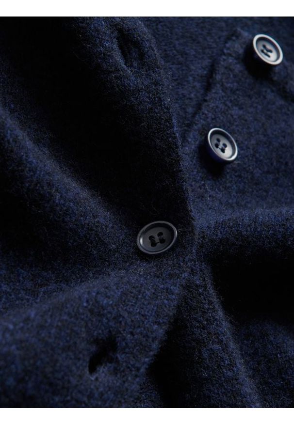 Reserved - Wełniana kamizelka - granatowy. Kolor: niebieski. Materiał: wełna