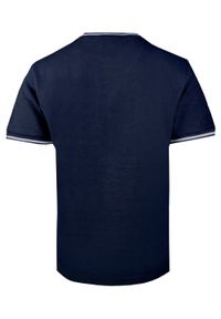 Męski T-Shirt z Dzianiny Bawełnianej - Brave Soul - Granatowy. Okazja: na co dzień. Kolor: niebieski. Materiał: bawełna. Sezon: wiosna, lato. Styl: casual #2