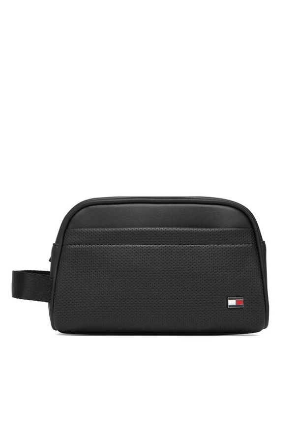 TOMMY HILFIGER - Tommy Hilfiger Kosmetyczka Th Foundation Washbag AM0AM14764 Czarny. Kolor: czarny. Materiał: skóra
