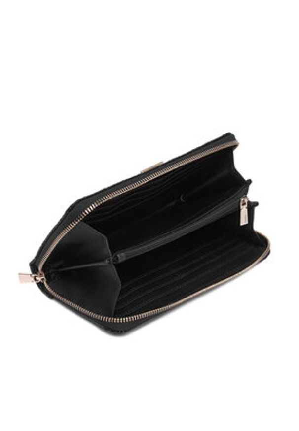 Guess Portfel Stacey Slg SWGG97 41146 Czarny. Kolor: czarny. Materiał: skóra