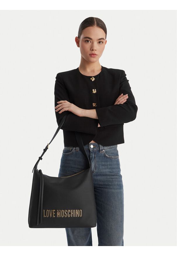 Love Moschino - LOVE MOSCHINO Torebka JC4108PP1OKD0000 Czarny. Kolor: czarny. Materiał: skórzane