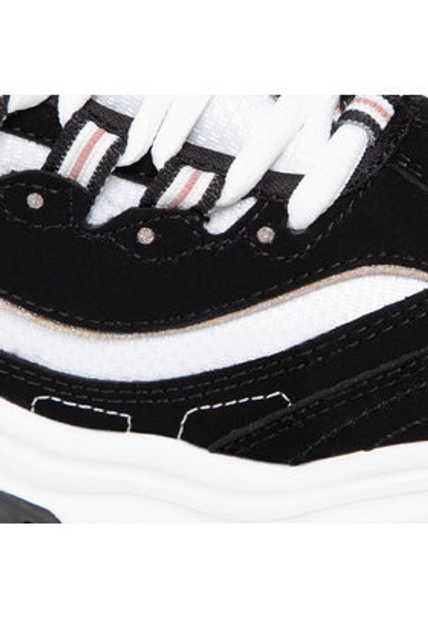 skechers - Skechers Sneakersy Devoted Fan 13154/BKRG Czarny. Kolor: czarny. Materiał: skóra