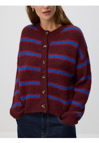 Reserved - Wzorzysty kardigan - wielobarwny. Materiał: wełna, dzianina #1