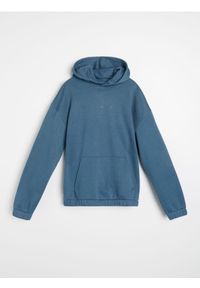 Sinsay - Bluza hoodie - niebieski. Kolor: niebieski