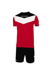 Komplet piłkarski dla dorosłych Givova Kit Campo czarno-czerwony. Kolor: czerwony. Sport: piłka nożna #1