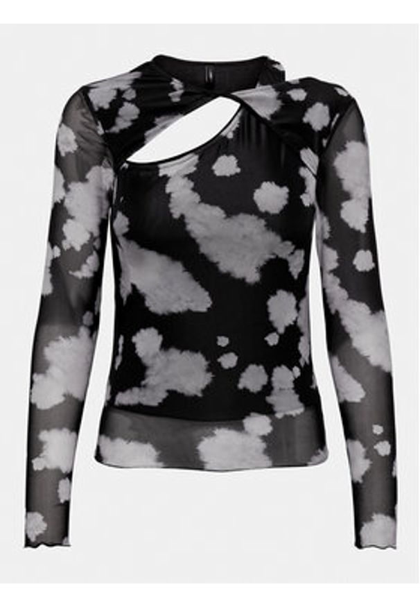 only - ONLY Bluzka 15312302 Czarny Slim Fit. Kolor: czarny. Materiał: syntetyk