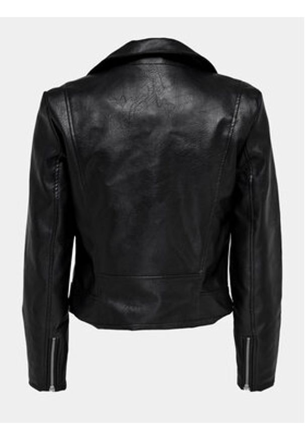 only - ONLY Kurtka z imitacji skóry Vera 15232135 Czarny Regular Fit. Kolor: czarny. Materiał: skóra
