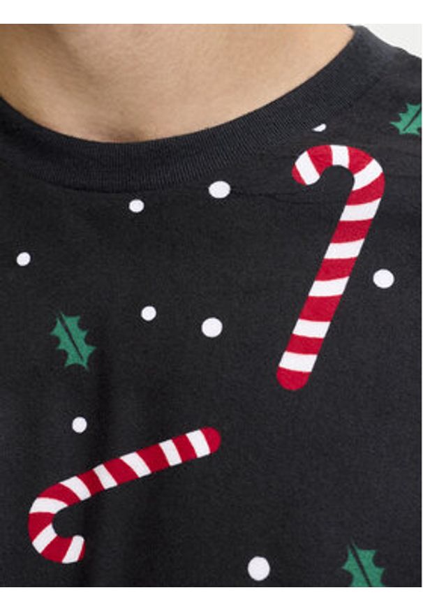 Jack & Jones Piżama Tristan 12285375 Czarny Loose Fit. Kolor: czarny. Materiał: syntetyk