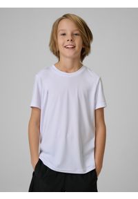 4f - 4F Komplet sportowy na WF (koszulka+spodenki+worek) chłopięcy - czarny 146/152 (10-12 lat). Okazja: na uczelnię. Kolor: czarny. Materiał: skóra, materiał. Sezon: lato. Styl: sportowy #2