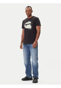 G-Star RAW - G-Star Raw T-Shirt Spray Logo D26833-D101 Czarny Regular Fit. Kolor: czarny. Materiał: bawełna #3