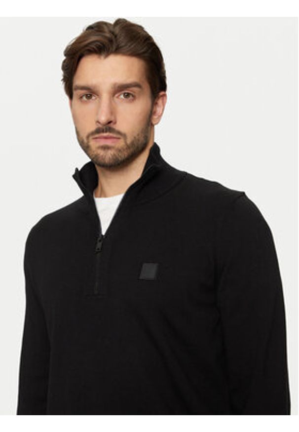 BOSS - Boss Sweter Kanobix_S 50527585 Czarny Regular Fit. Kolor: czarny. Materiał: bawełna
