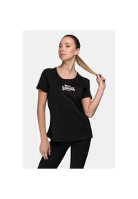 Koszulka damska Lonsdale Drisse. Kolor: czarny, wielokolorowy, biały. Sport: fitness #1