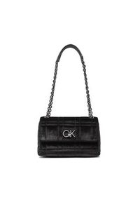 Calvin Klein Torebka Re-Lock Ew Conv Xbody Velvet K60K610196 Czarny. Kolor: czarny #2