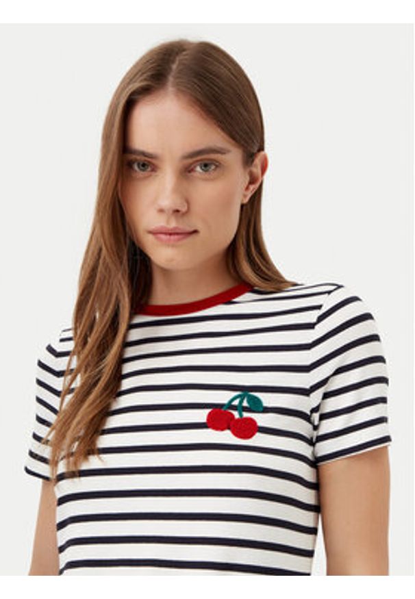 only - ONLY T-Shirt Heart 15318959 Granatowy Regular Fit. Kolor: niebieski. Materiał: wiskoza