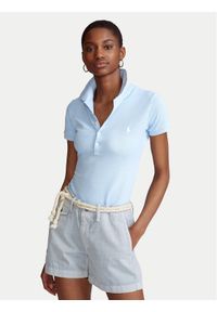 Polo Ralph Lauren Polo 211870245023 Niebieski Slim Fit. Typ kołnierza: polo. Kolor: niebieski. Materiał: bawełna #1