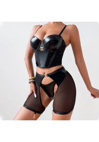 Intica - Gorsetowy komplet na specjalne okazje Heredia. Kolor: czarny. Materiał: materiał #3