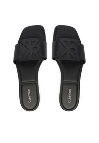 Calvin Klein Klapki Square Flat Sandal Emblem HW0HW03128 Czarny. Kolor: czarny. Materiał: skóra #5