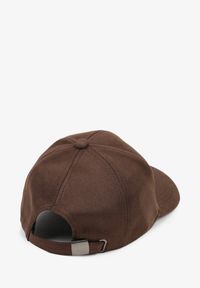 Born2be - Brązowa Klasyczna Czapka z Daszkiem Tusira. Kolor: brązowy. Materiał: jeans. Styl: klasyczny #2