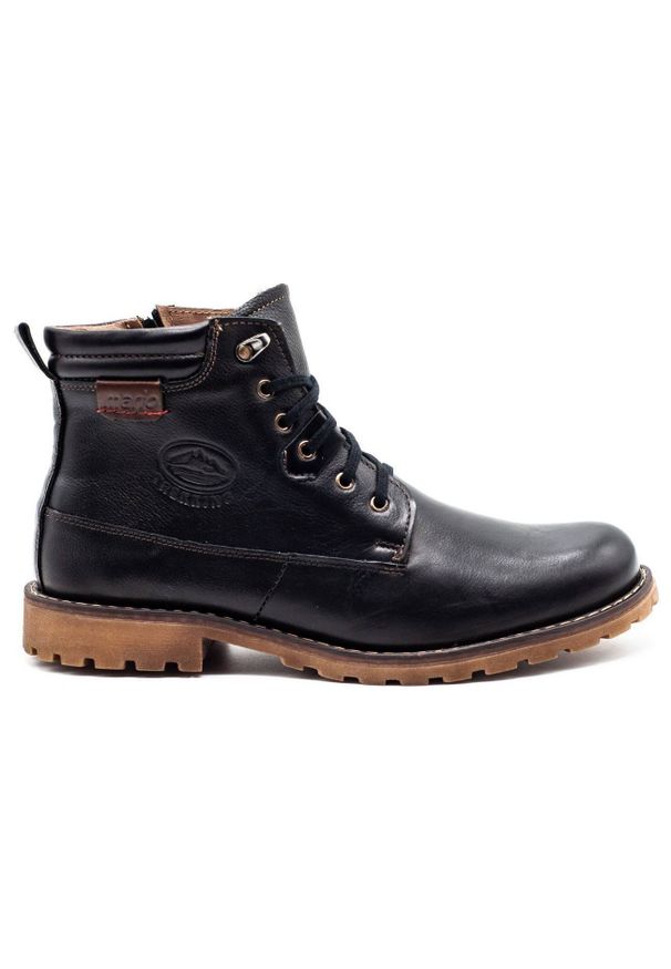 Mario Pala Buty zimowe 754 czarne. Zapięcie: zamek. Kolor: czarny. Materiał: skóra, wełna. Sezon: zima. Styl: klasyczny