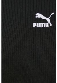 Puma top 533450 damski kolor czarny. Kolor: czarny. Materiał: poliester, dzianina #5
