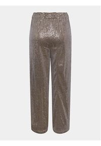YAS Spodnie materiałowe 26032755 Srebrny Regular Fit. Kolor: srebrny. Materiał: syntetyk