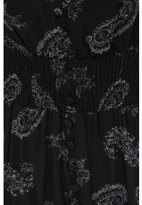 Answear Lab sukienka kolor czarny maxi rozkloszowana. Kolor: czarny. Materiał: tkanina. Długość rękawa: krótki rękaw. Typ sukienki: rozkloszowane. Styl: wakacyjny. Długość: maxi #2