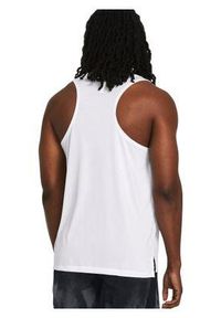 Tank top do biegania męski Under Armour Launch Singlet. Kolor: biały. Styl: sportowy