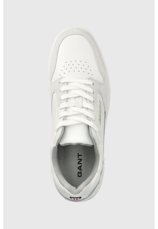 GANT - Gant sneakersy Varzity kolor biały. Nosek buta: okrągły. Zapięcie: sznurówki. Kolor: biały. Materiał: guma. Obcas: na obcasie. Wysokość obcasa: niski