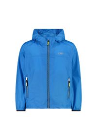 Wodoodporna kurtka z kapturem dla dzieci CMP. Typ kołnierza: kaptur. Kolor: zielony, niebieski, wielokolorowy, czarny. Styl: sportowy. Sport: turystyka piesza #2