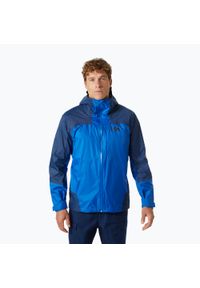 Kurtka przeciwdeszczowa męska Helly Hansen Verglas 2L Shell. Kolor: niebieski. Sport: turystyka piesza #1