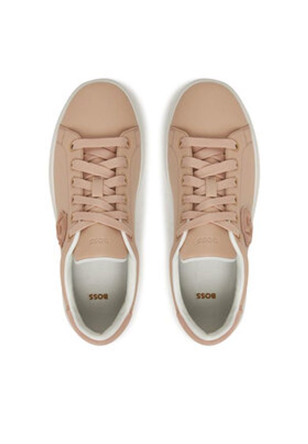 BOSS Sneakersy Kieran 50548277 Różowy. Kolor: różowy. Materiał: skóra