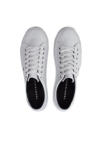 TOMMY HILFIGER - Tommy Hilfiger Sneakersy Essential Leather Sneaker FM0FM02157 Biały. Kolor: biały. Materiał: skóra #5
