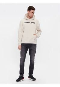 Tommy Jeans Bluza Bold Classics DM0DM18413 Beżowy Regular Fit. Kolor: beżowy. Materiał: bawełna #6