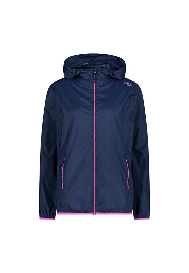 Kurtka przeciwdeszczowa damska z kapturem CMP. Typ kołnierza: kaptur. Kolor: wielokolorowy, niebieski, różowy. Sport: turystyka piesza