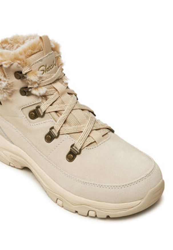skechers - Skechers Trapery Trego - Snow Worries 167882/NAT Beżowy. Kolor: beżowy. Materiał: skóra, zamsz