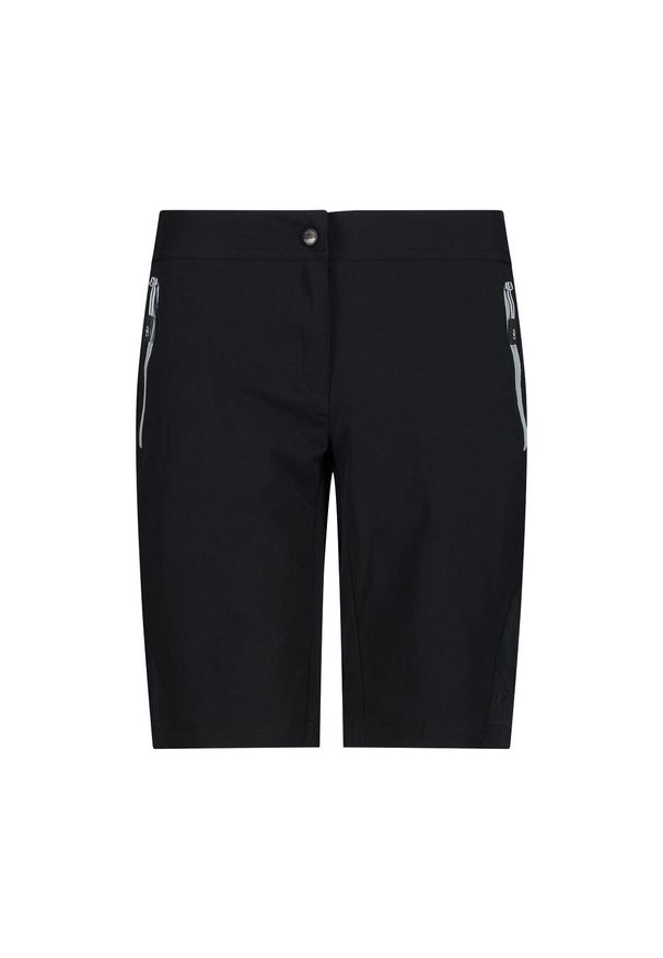 Damskie szorty bermudzkie CMP. Kolor: czarny. Sport: turystyka piesza