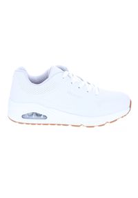skechers - Buty na co dzień młodzieżowe SKECHERS UNO STAND ON AIR skóra. Okazja: na co dzień. Kolor: biały. Materiał: skóra. Model: Skechers Sport. Sport: turystyka piesza