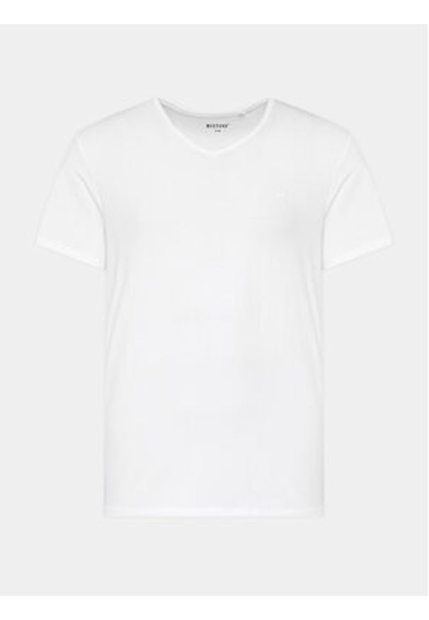 Mustang Komplet 2 t-shirtów 1014664 Biały Regular Fit. Kolor: biały. Materiał: bawełna