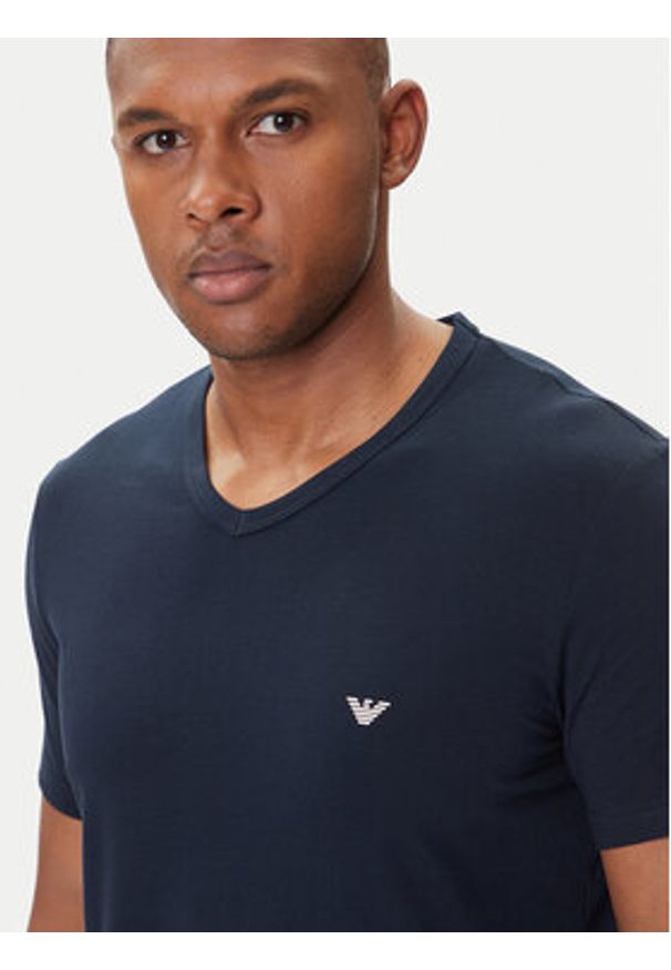 Emporio Armani Underwear Komplet 2 t-shirtów EM000392 AF14132 MB143 Granatowy Regular Fit. Kolor: niebieski. Materiał: bawełna