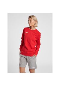 Bluza do piłki ręcznej damska Hummel Go Cotton Sweatshirt Woman. Kolor: czerwony, różowy, wielokolorowy