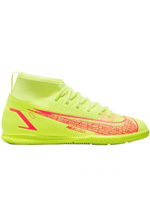 Buty halowe Nike Mercurial Superfly 8 Club Ic Jr CV0792-760 żółte żółte. Kolor: żółty. Materiał: syntetyk, skóra. Szerokość cholewki: normalna. Sport: piłka nożna