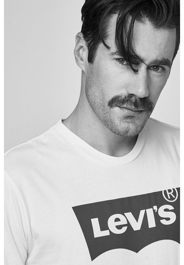 Levi's® - Levi's - T-shirt Graphic. Okazja: na spotkanie biznesowe. Kolor: biały. Wzór: nadruk. Styl: biznesowy