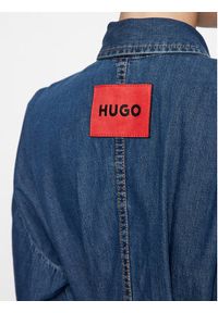 Hugo Sukienka jeansowa Kisitra 50499167 Niebieski Regular Fit. Kolor: niebieski. Materiał: jeans, bawełna