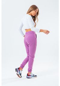 Hype Spodnie LILAC damskie kolor fioletowy gładkie. Kolor: fioletowy. Materiał: dzianina. Wzór: gładki #3
