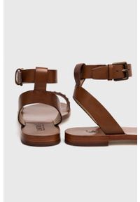Lauren Ralph Lauren sandały skórzane Tristyn 802891394001 damskie kolor brązowy. Zapięcie: klamry. Kolor: brązowy. Materiał: skóra. Obcas: na obcasie. Wysokość obcasa: niski #4